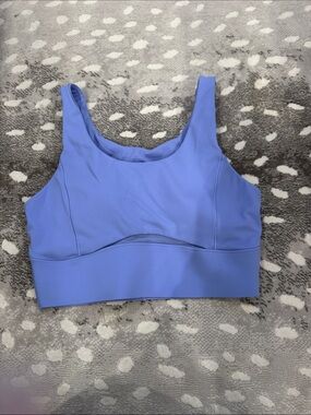 SPANX Periwinkle Scoop-Back Seamless Sports Bralette